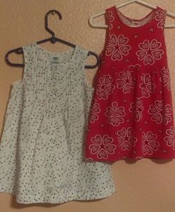Two little girls Americana dresses